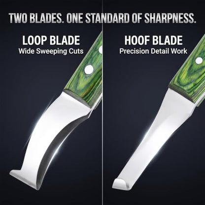 Premium Loop & Hoof Knife Set with Brass End, 9 Inch - color: Multi