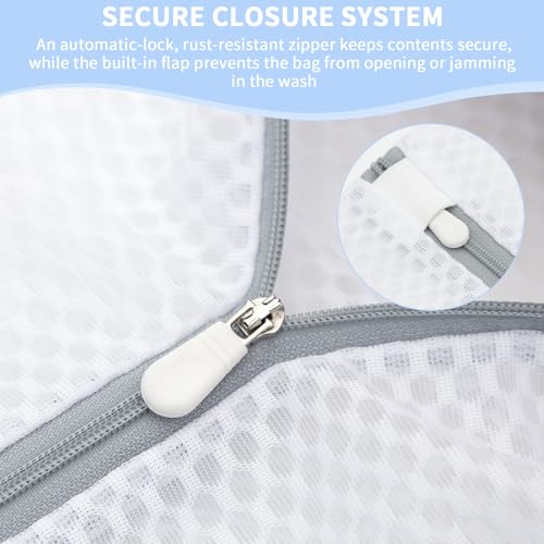 48PCS 12X16IN Laundry Bags Mesh Wash Bags for Strong Zipper | Upgraded Honeycomb and Fine Mesh Design Delicate Laundry Bag for Clothes, Bras,Socks,Travel Organization - size: 48PCS-12X16IN