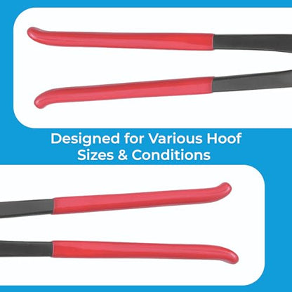 13" Black Jaw Clincher with Vinyl Handle, Professional Farrier Hoof & Horseshoe Nail Clincher Tool, Durable Horse Hoof Care & Horseshoeing Tool - style: Jaw Clincher Vinyl Coated 13"