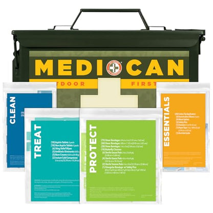 Be Smart Get Prepared Medi+Can First Aid 270 Pc Utility Metal Can Tactical