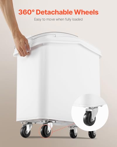VEVOR Ingredient Bin with Scoop 21 Gallon, 400 Cup Rice Storage Container - size: 21 Gallon