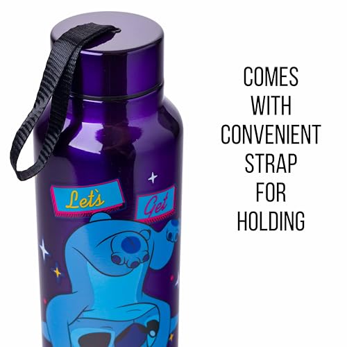 Silver Buffalo Disney Lilo and Stitch, Stainless Steel Water Bottle, 27oz | Get Weird, Includes Strap, 0.8 Liters - color: Lilo and Stitch Get Weird, size: 27 Ounces