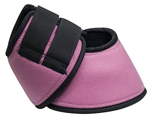 Showman No-Turn Neoprene Bell Boots - color: Pink, size: Medium