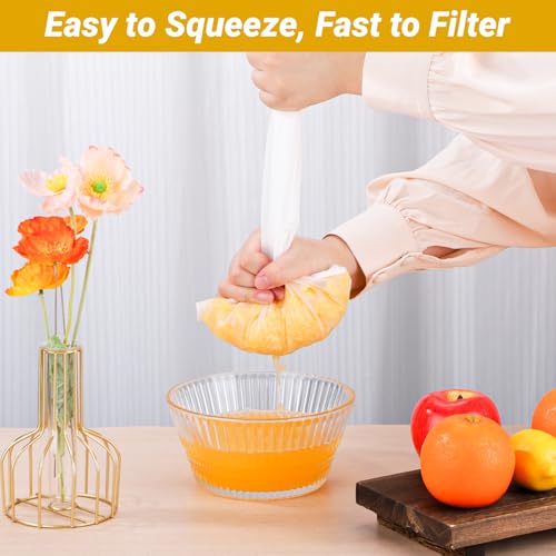 Cheesecloth Bags for Straining, 3 Pack, Reusable Fine Mesh Nylon Cheese Cloth Bag with Drawstring for Straining Nut Milk, Juice, Yogurt, Coffee, 100 Mesh (9.45x14.17"/11.81x17.72"/17.72x23.62") - size: Combo - 9.45x14.17"/11.81x17.72"/17.72x23.62"
