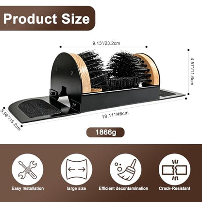 MAXIMILIAN Boot Scraper Outdoor Shoe Brush with Flaps 18.11in/46cm