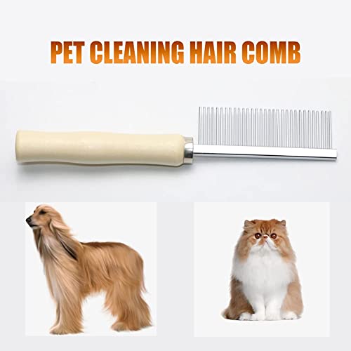 Wooden Handle Grooming Comb for Dogs Cats Pet - color: Pet Comb