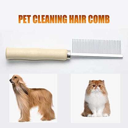 Wooden Handle Grooming Comb for Dogs Cats Pet - color: Pet Comb
