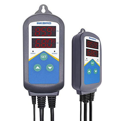 Inkbird Digital Temperature Probe Controller Thermostat Timer AC 110V 1200W Only Heating Plug Time Switch Reptile Breeding Heater Planting Greenhouse No Cooling Control