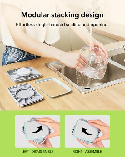 Airtight Food Storage Container with One-Touch Lid, 8-Piece Set (1.3, 2.1, 2.9, 3.6 QT* 2) Stackable Durable BPA-Free for Flour, Cereal & Complete Pantry Organization. - color: 8 Pcs Set