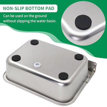 Automatic Dog Water Bowl Dispenser 8.3L Large Stainless Steel Wall Mounted | Large Capacity,No Mass,Rustproof,With Drain Hole,Keep Water Clean, With Float Valve ,Hose, Adapter, for Chickens,Horse,