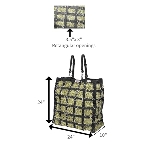Derby Originals Easy Feeder Horse Hay Bag with Super Tough Bottom and 1 Year Warranty, red, 3"x3.5" - color: Red