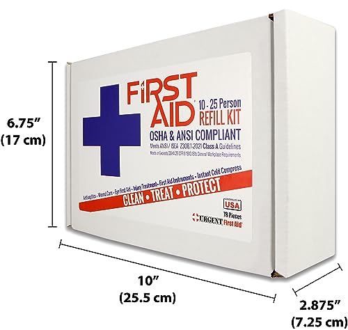 OSHA & ANSI 2021 Class A Refill Kit, 25 Person, 78 Pieces, First Aid Refill