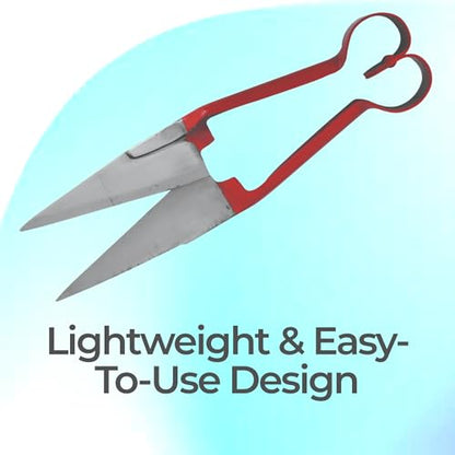 Single Bow Economy Sheep Shears – Ergonomic Design with Back Enameled Handles, 6" Sharp Blades, Ideal for Sheep, Goats, and Livestock – Comfortable and Durable Tool (Shears 14 Inch) - size: Shears 14 Inch