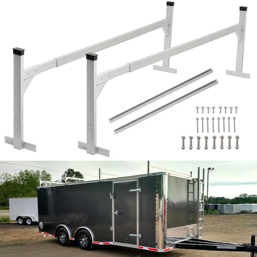 Aluminum Trailer Roof Ladder Rack for Enclosed and Open Trailers
