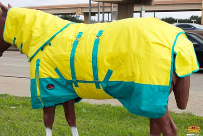 HILASON 1200D Winter Waterproof Turnout Horse Blanket Belly Wrap Neck Cover - size: 66 In