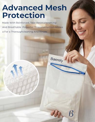Mesh Laundry Bag for Shapewear, Bras & Delicates 12x16 in Pearl White