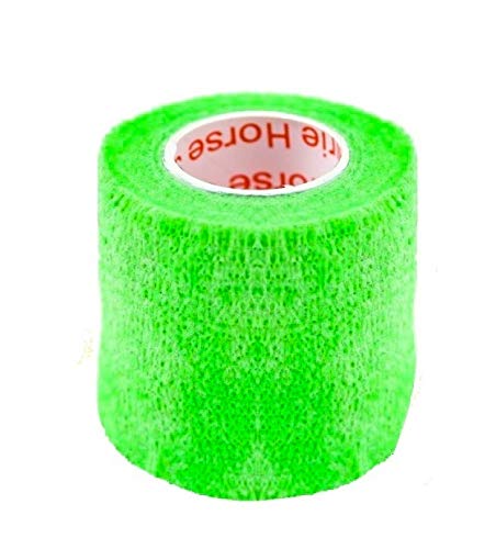 2 Inch Self Adhesive Bandage Wrap & Athletic Tape - 24Pk, Neon Green - color: Neon Green, size: 24 Rolls