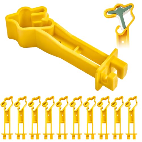 10 Pcs Reversed Extender Tube Post Insulator for Electric Fence Wire,Yellow - color: Yellow, size: 10 PCS