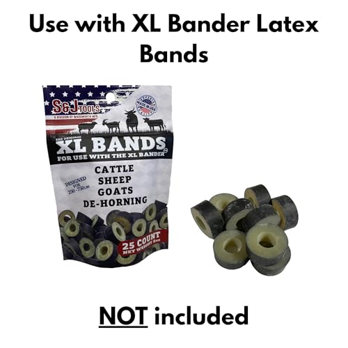 The Original XL Livestock Bander – USA Made Applicator for Bulls 250–750 Lbs | Works with XL Latex Bands | for Cattle, Goats & Sheep
