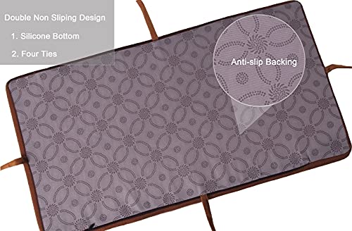 Augld 2 Pack Rectangle Saddle Stool Cushion 9.5"x18" Coffee - color: Coffee, size: 9.5"x18"x1.5"