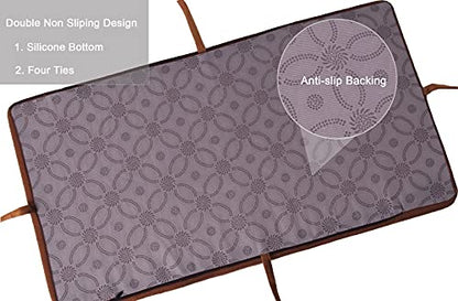 Augld 2 Pack Rectangle Saddle Stool Cushion 9.5"x18" Black - color: Black, size: 9.5"x18"x1.5"