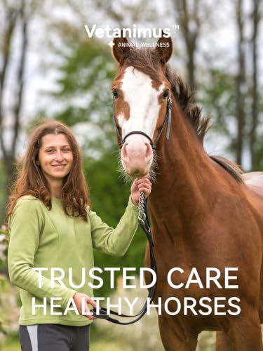Natural Vitamin E & Selenium for Horses Muscle Build Support for Active Horses Equine Vitamin E Powder Supplement 100-Day Supply