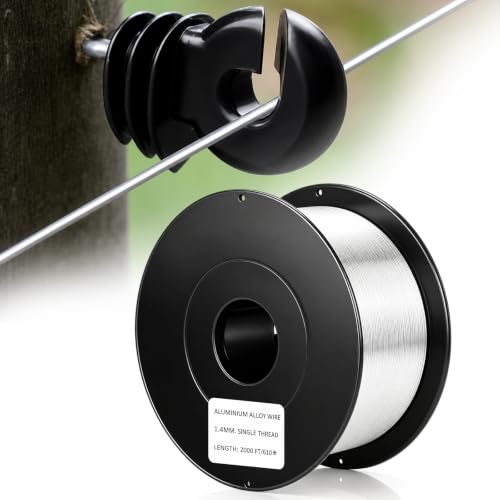 Gisafai 2000 ft 17 Gauge Aluminum Wire for Electric Fencing - size: 2000 ft 15 Gauge