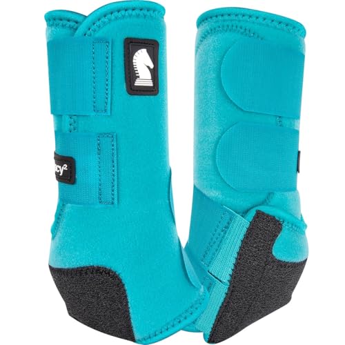 Classic Equine Legacy2 Support Boots, Front (Aqua, Small) - color: Aqua, size: Small