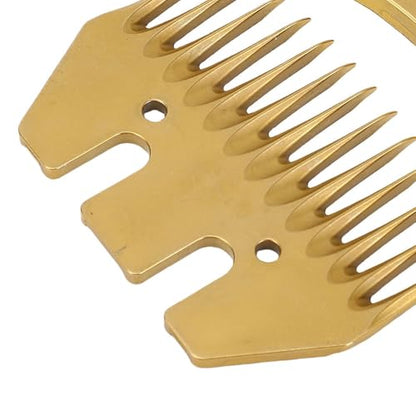 Generic Sheep Shears Replacement Blades, Gold 13 Straight Tooth 7mm Spacing, Electric Sheep Clipper Blades for Wool Shearing Farm