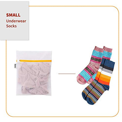 Mamlyn Mesh Laundry Bag for Delicates, Wash Bag for Underwear and Lingerie, Makeup Organizer Bag (2 Small) - size: 2 Small