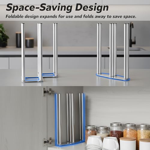 Water Bottle Drying Rack, Cup Drying Rack for Counter, Stainless Steel Tumbler Dryer Stand, Space-Saving Mug & Glass Drying Rack, Heavy-Duty Holder for Cups & Water Bottles (Silver – 7 Pegs) - color: Silver – 7 Pegs
