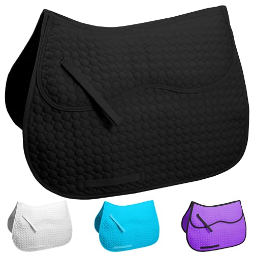 Derby Originals Extra Comfort All Purpose English Saddle Pad with Removable Memory Foam - color: Black