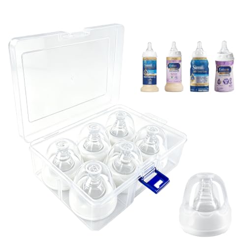 Replacement Nipples Compatible with Similac & Enfamil Ready-to-Feed Baby Bottles, Soft Silicone Baby Bottle Nipples, Medium Flow, Reusable, BPA Free, Dishwasher Safe, 6 Pack - size: Medium Flow, 3 Month +