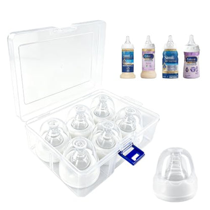 Replacement Nipples Compatible with Similac & Enfamil Ready-to-Feed Baby Bottles, Soft Silicone Baby Bottle Nipples, Medium Flow, Reusable, BPA Free, Dishwasher Safe, 6 Pack - size: Medium Flow, 3 Month +