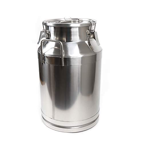 40 Liter 10.5 Gallon Stainless Steel Milk Can Wine Pail Bucket Milk Can Tote Jug Sealed Liquid Storage Barrel - size: 40L