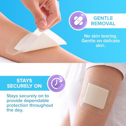25Pcs Silicone Foam Dressing | 4x4 Bed Sore Bandages | Wound Care FSA&HSA - size: 4x4 25ct