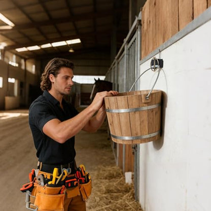 Stall Bucket Hook Grain Hanger Bracket with Pin