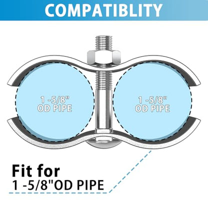 8 Set Chain Link Fence Panel Clamps Dog Kennel Clamps - size: 1-5/8'' 8 Set