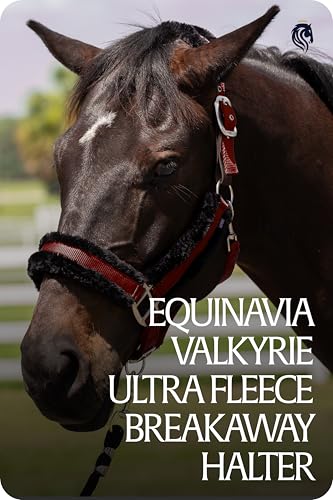 Equinavia Valkyrie Ultra Fleece Soft Padded Horse Halter Breakaway - color: Wine Red/Black, size: Cob