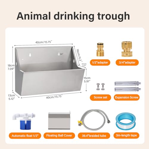 PAUQEWIE 2Gal Automatic Dog Water Bowl Dispenser Auto Fill Dog Waterer