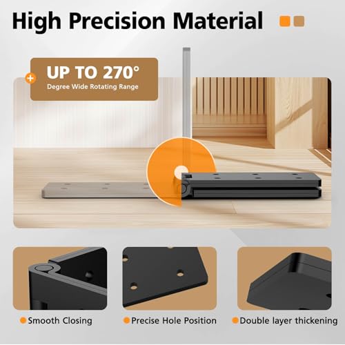 Heavy Duty Gate Hinges,Black Gate Hinges with Screws,Heavy Duty Door Hinges | Adjustable Hardware Hinges Kit,Durable Barn Door for Wooden Fences Yard Gate(Black-2PCS) - style: Black-2PCS