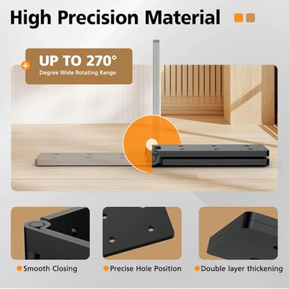 Heavy Duty Gate Hinges,Black Gate Hinges with Screws,Heavy Duty Door Hinges | Adjustable Hardware Hinges Kit,Durable Barn Door for Wooden Fences Yard Gate(Black-2PCS) - style: Black-2PCS
