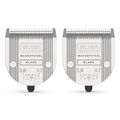 5 in 1 Replacement Blade Compatible with WAHL Bravura Chromado Creativa - color: 2 Pack Silver