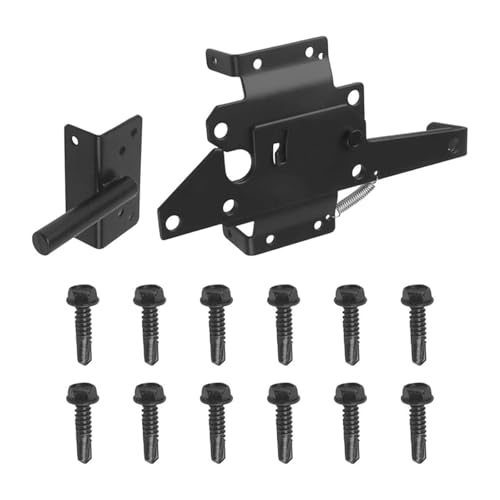 Heavy Duty Self Lock Double Fence Gate Latch for Outdoor Wooden and PVC Gate Locks Gate Hardware