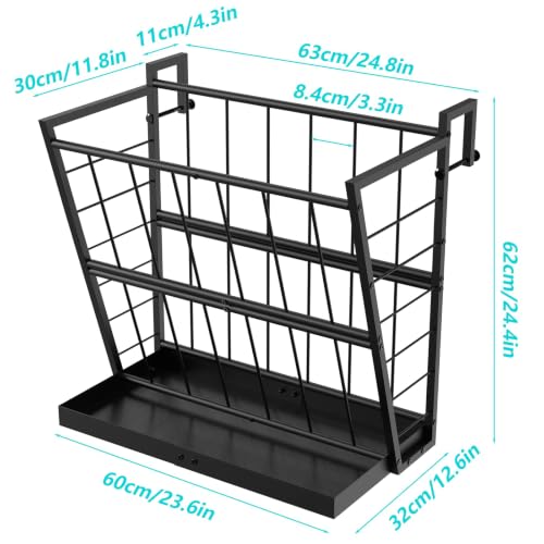 LIANTRAL Hay Feeder Goat, Black 2-in-1 Wall Mounted Goat Hay Rack