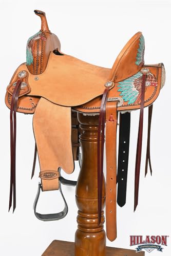 HILASON Flex Tree Western Saddle Tan Barrel Trail Horse - size: 17 In