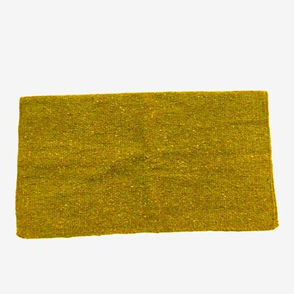 Majestic Ally Solid Color 34"x 36" Traditional Acrylic Saddle Blanket with Hemline Edges-3.7 lbs (Yellow) - color: Yellow