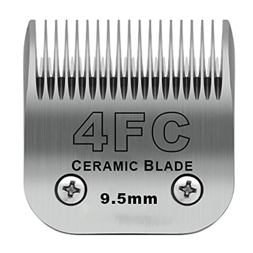 4FC Grooming Ceramic Pet Clipper Blades Compatible with Andis & Oster A5 - color: Silver, size: 4FC 9.5mm