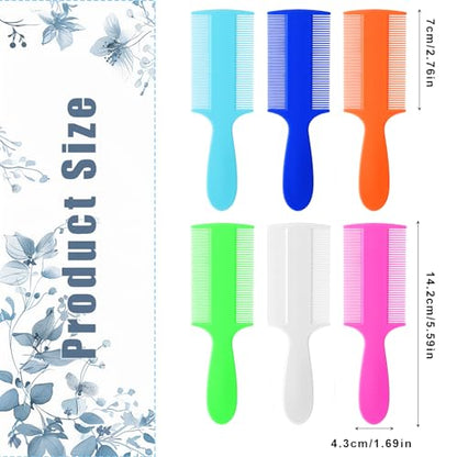 6 Pcs Head Lice Comb Plastic Fine Tooth Flea Lice Combs for Fine Hair Double Sided Nit Combs for Dandruff Removal for Adults Treatment Cats Dogs Puppy