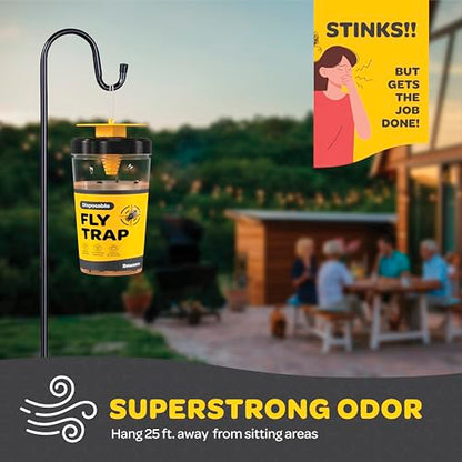 Outdoor Fly Trap Refills [Set of 4] Dissolvable Non-Toxic Bait - Fly Repellent for Outdoor Use Only - Controls Flies for Patios, Barns, Ranches Etc. - style: Refill